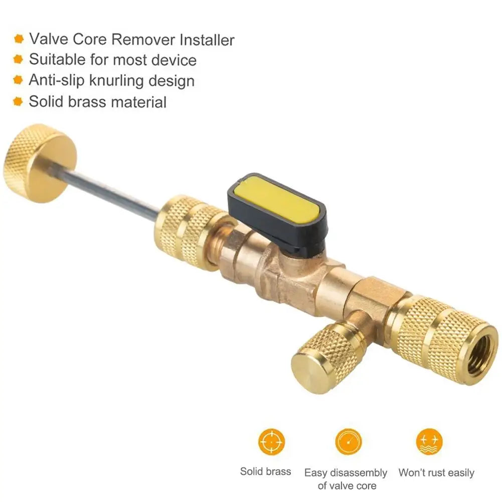1Set Valve Core Quick Remover Installer Tool R134a R12 R22 HVAC Air Conditioner System Repair Tool Valve Core Service Tool Peaceful Pleasures Health and Wellness