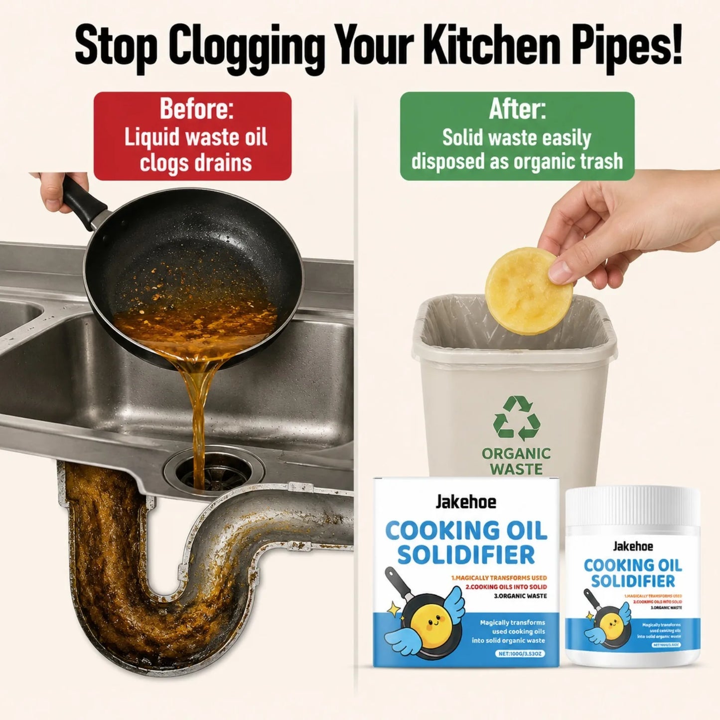 Cooking Oil Solidifier Powder | Eco Grease Disposal Solution