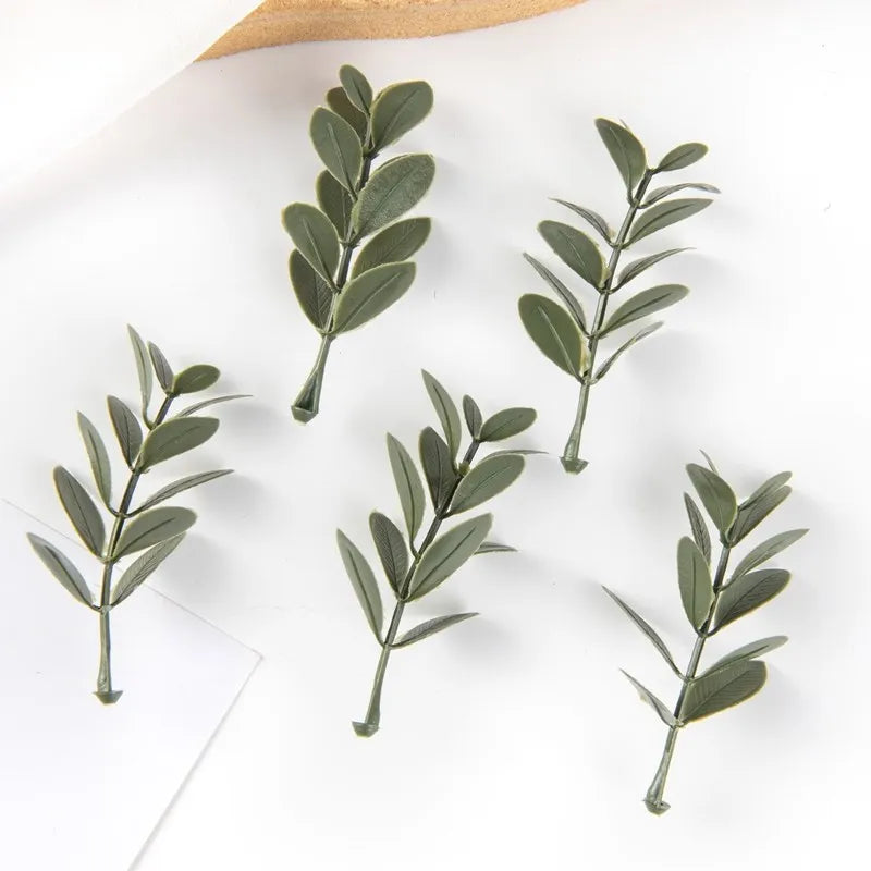 50/100PCS Artificial Leaf Picks for Wedding & Party Decor DIY