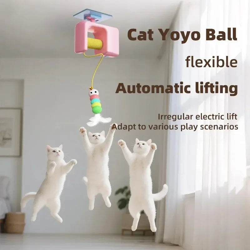 Interactive Electric Cat Toy – Caterpillar & Feather Wand