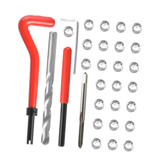30-Pc Metric Thread Repair Insert Kit M3–M11 Steel Coil Tool Thread Repair Kit Peaceful Pleasures Health and Wellness M3x0.5