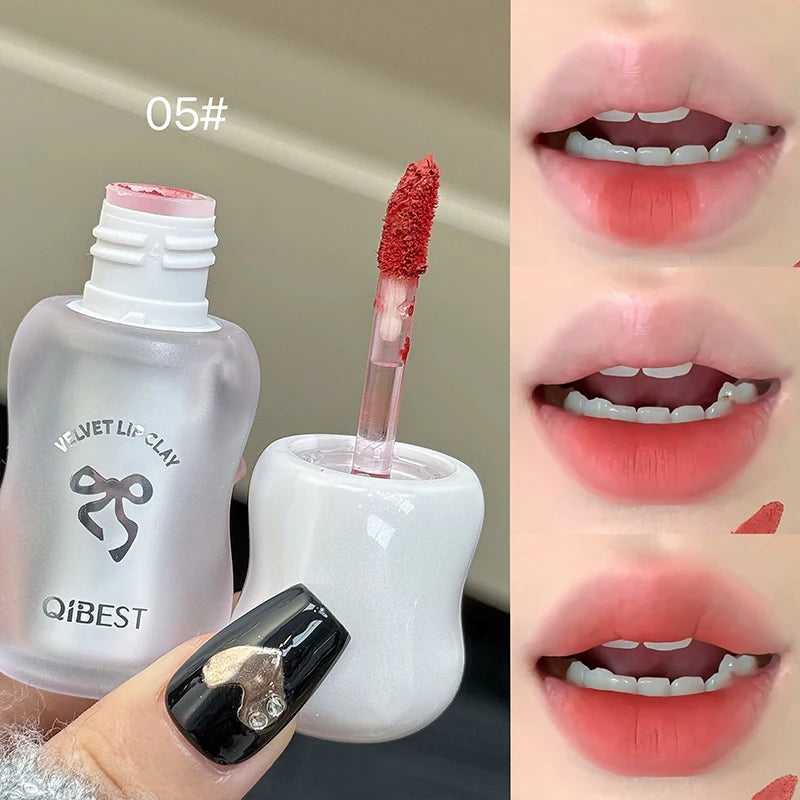QIBEST Nude Lipstick Matte Cream Texture Lip Lacquer No Stain Cup Lip Mud Waterproof Liquid Lipstick Lasting Cosmetics Lip Tint Peaceful Pleasures Health and Wellness