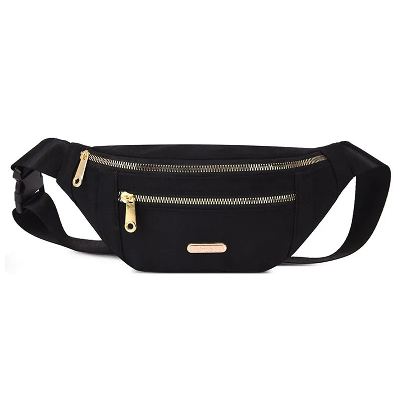 Canvas Fanny Pack Belt Bag – 3 Pockets, Men & Women