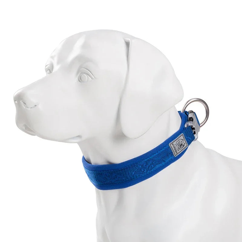 TRUELOVE Adjustable Padded Pet Dog CollarComfort and Ventilation Pull-resistant Explosion proof Personalized Printing YC1853 Peaceful Pleasures Health and Wellness Royal blue L China Mainland