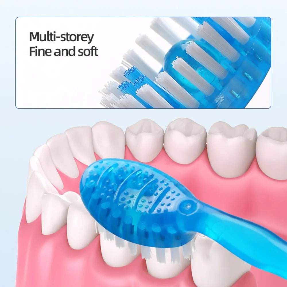 Portable Travel Toothbrush Set Disposable Mini Toothbrushes with Toothpaste Tongue Scraper Flosses Kit Disposable Toothbrush Peaceful Pleasures Health and Wellness