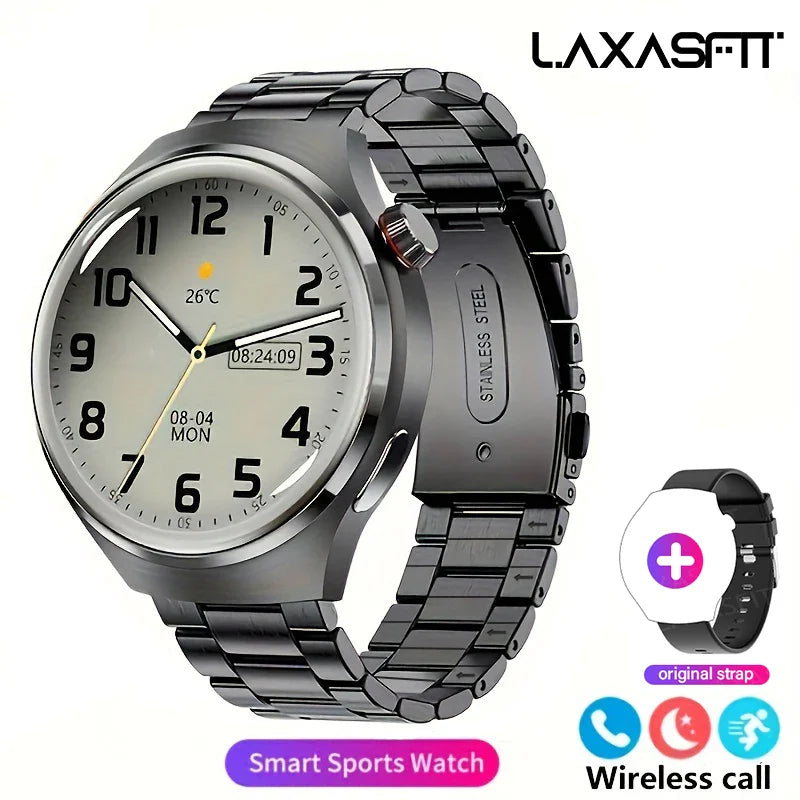 LAXASFIT Men's Smartwatch – Bluetooth Calling, HD Display