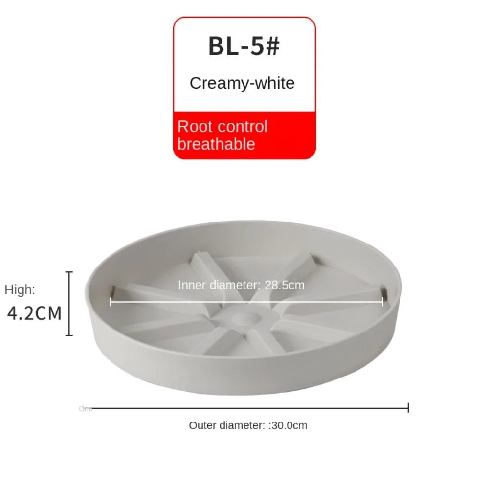 Breathable Plastic Flower Pot Tray | Anti-Rot Plant Saucer