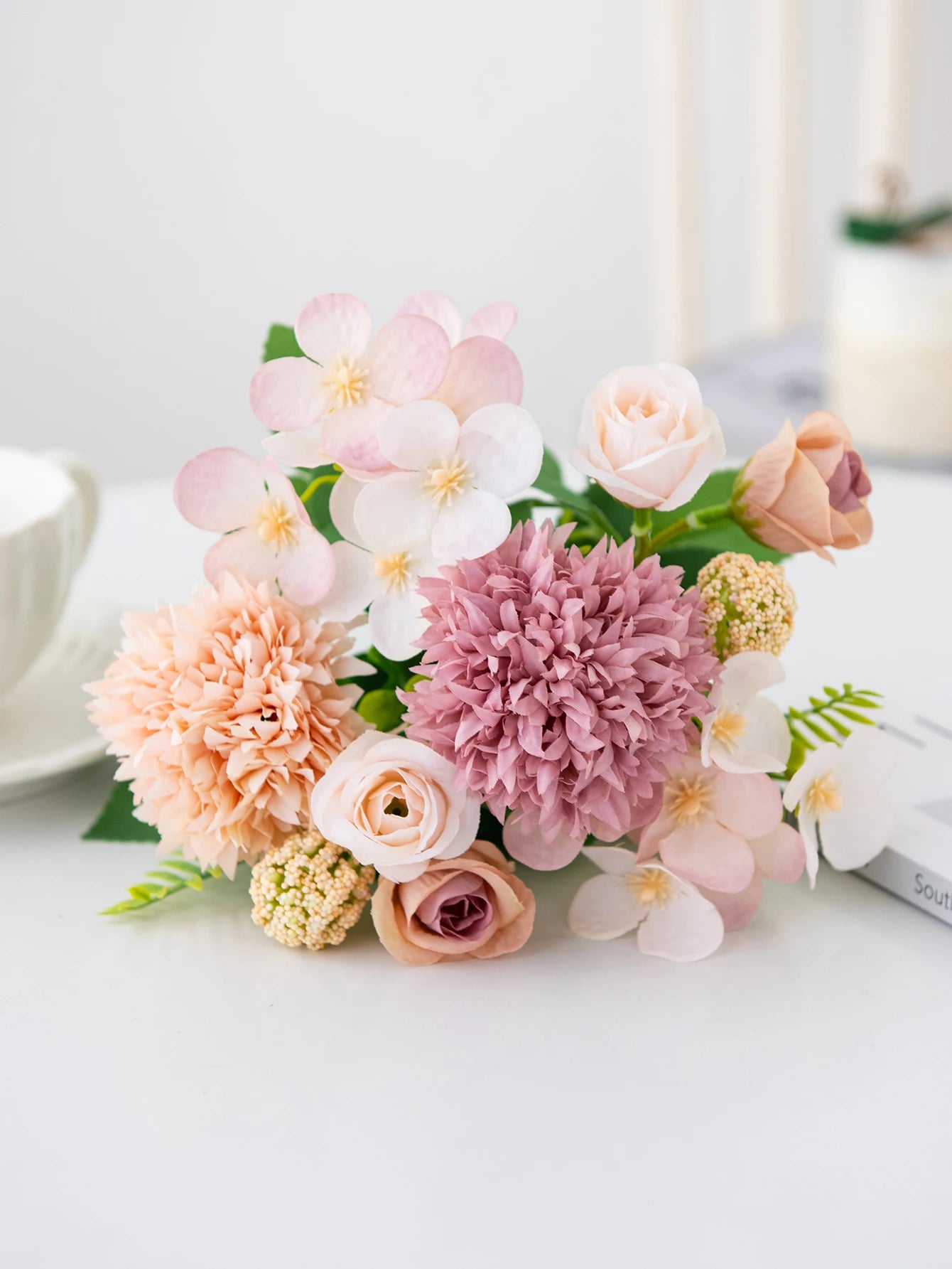 Artificial Silk Chrysanthemum Rose Bouquet | Wedding Home Decor
