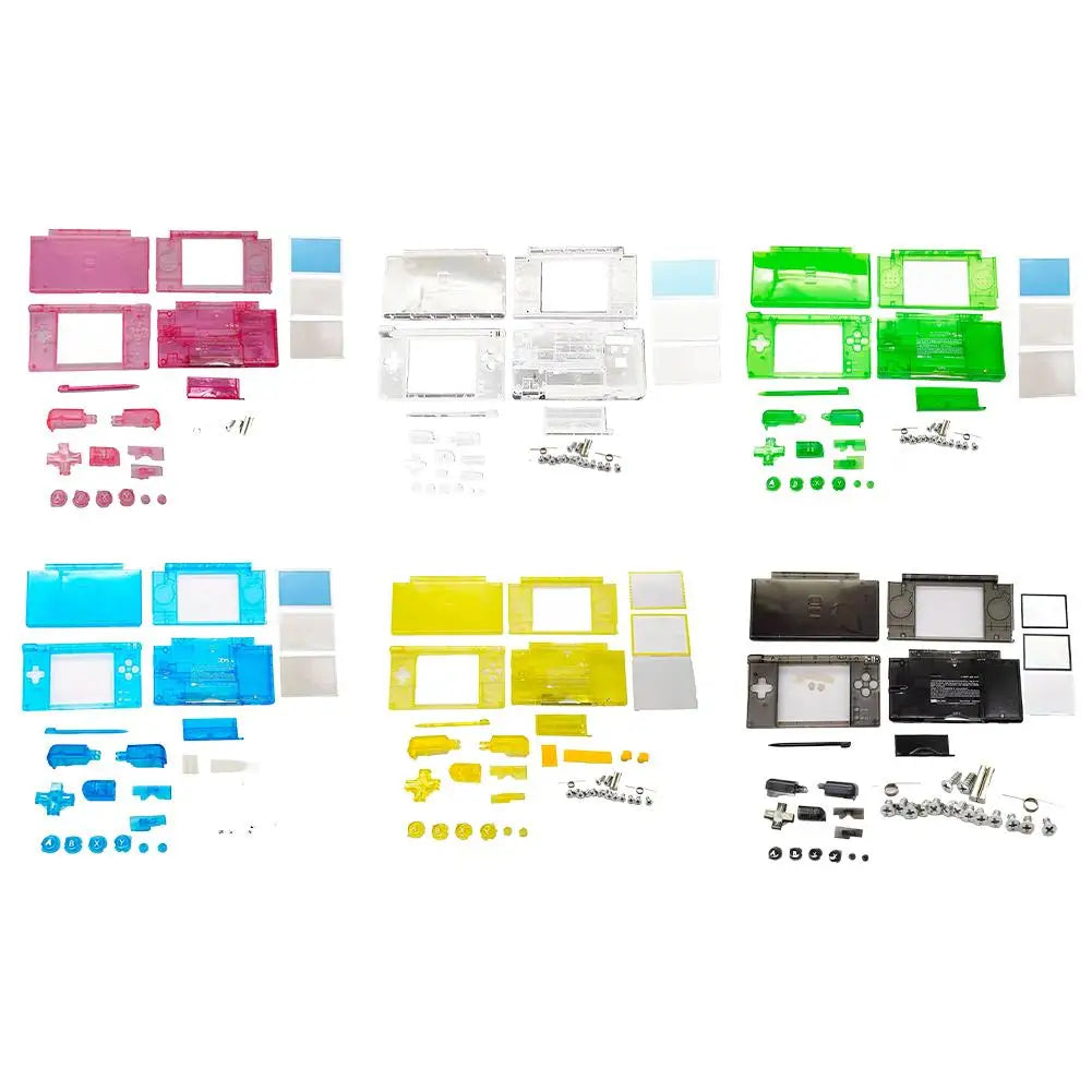 For Nintendo NDSL DS Lite Console Replacement Housing Shell Front Cover Battery Case Buttons Full Set Repair Parts Electronics Peaceful Pleasures Health and Wellness