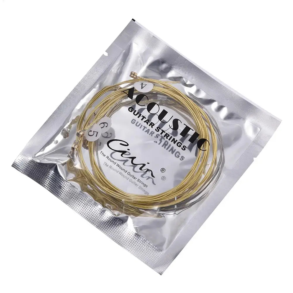 6-Pack Brass Acoustic Guitar Strings | Hexagonal Steel Core Acoustic Guitar Strings Peaceful Pleasures Health and Wellness