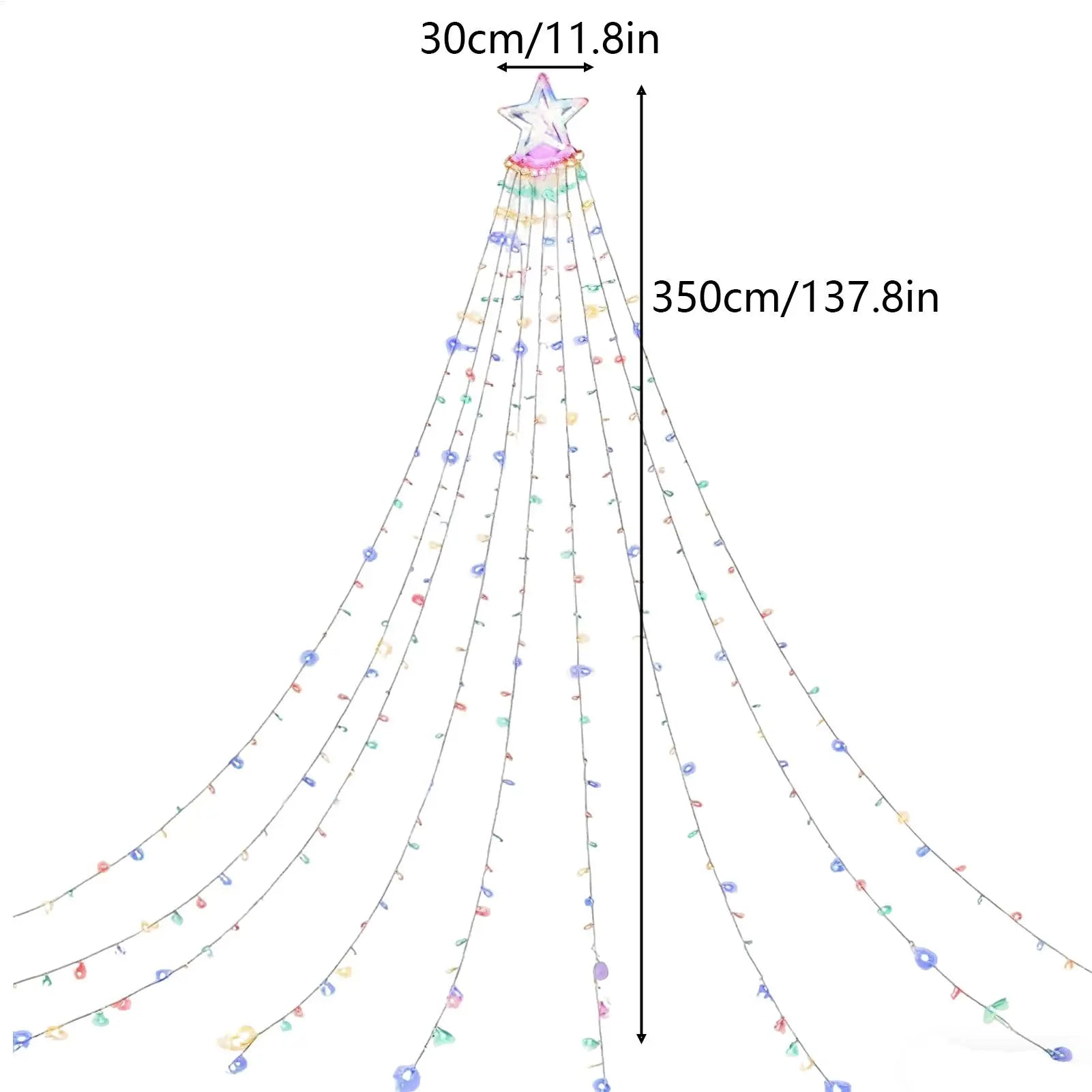 Solar Powered Christmas Lights 11Ft Multi-Mode With Remote Timer Solar Power Christmas Lights Outdoor Decor For Garden Pathway Peaceful Pleasures Health and Wellness