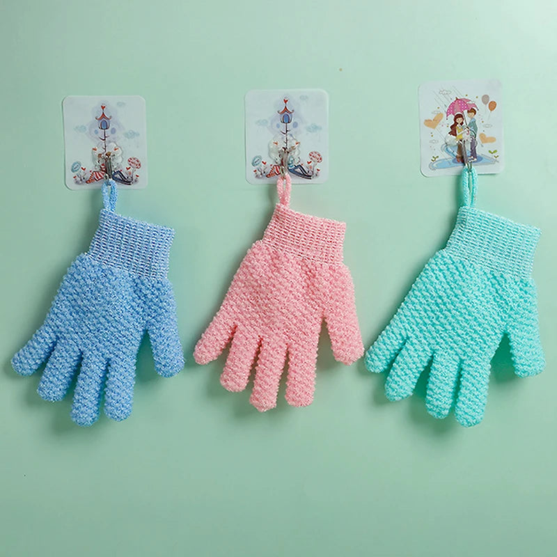 2PCS Exfoliating Bath Gloves Set for Shower Deep Cleaning Body Scrubbing Gloves for Women And Men Peaceful Pleasures Health and Wellness
