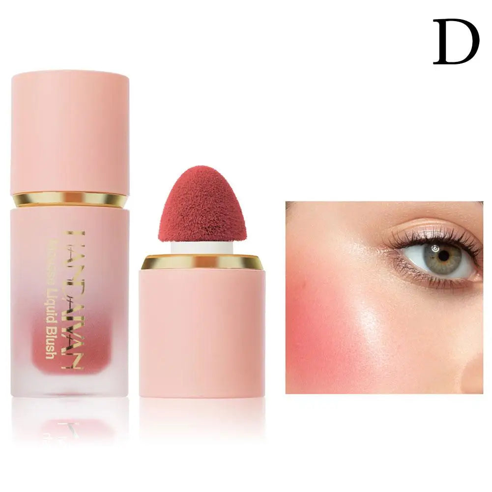 Matte Glitter Face Liquid Blusher Makeup Smooth Cheek Eye Mousse Blush Highlighter Stick Rouge Waterproof Contour Make Up Peaceful Pleasures Health and Wellness 04