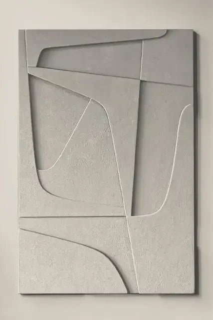 Nordic 3D Geometric Abstract Canvas Wall Art | Minimalist Print