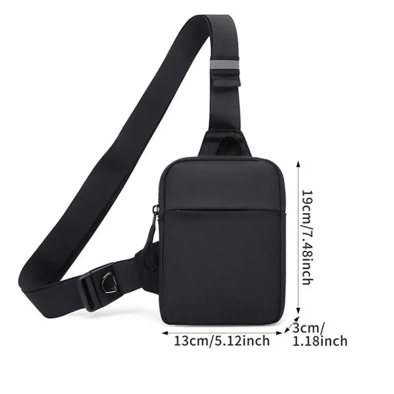 Lightweight Nylon Crossbody Bag with Phone Pouch | Unisex