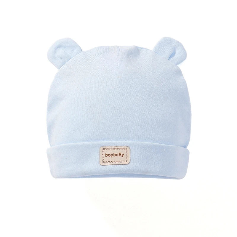 Soft Cotton Newborn Baby Beanie Hat | Boys & Girls 0-12 Months