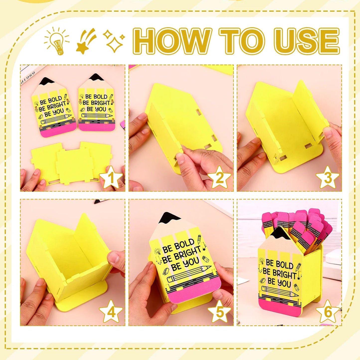 101-Piece Flip Name Sticks Set with Wooden Storage Cup
