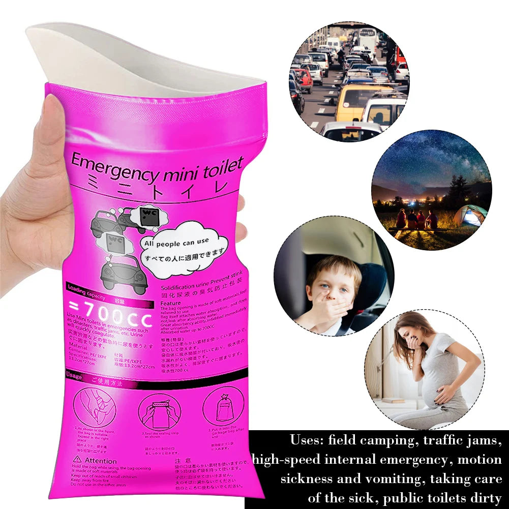 700ml Portable Disposable Urinal Bag — Travel & Emergency Travel Accessories Peaceful Pleasures Health and Wellness