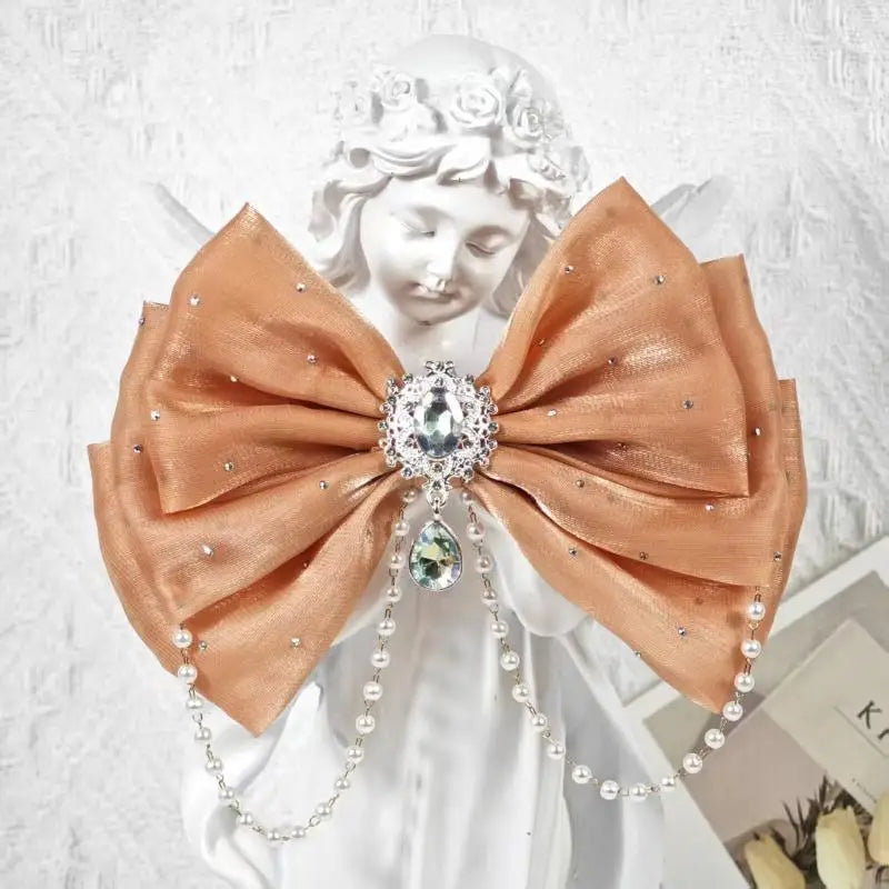 Rhinestone Bow Hair Clip for Girls – Princess Party Accessory