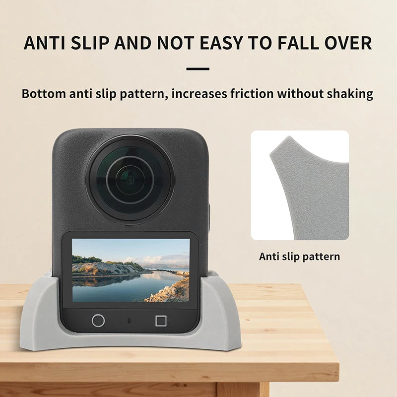 Anti-Slip And Anti-Drop Stable Soft Rubber Base For The Desktop Fixed Base Of DJI OSMO 360 Camera Black/Grey Peaceful Pleasures Health and Wellness