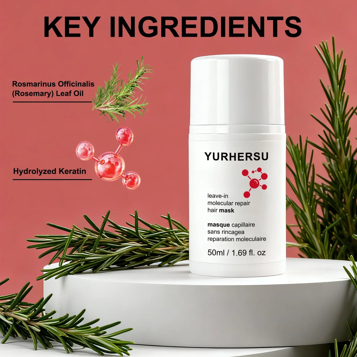 Keratin Peptide Leave-In Hair Mask – Repair Bleached Hair