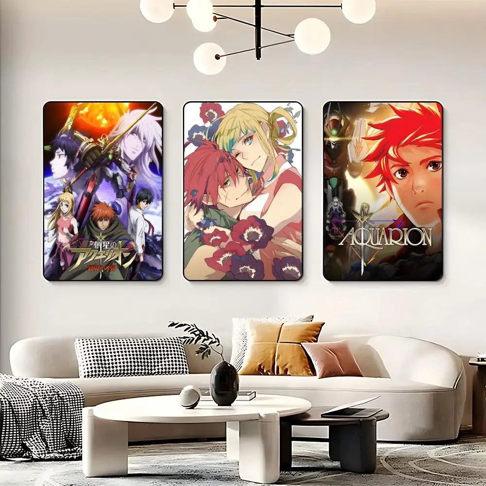 Anime G-Genesis of Aquarion Poster HD Self Adhesive Waterproof Wall Art Ideal for Home Office Dorm Bedroom Great Gift Peaceful Pleasures Health and Wellness