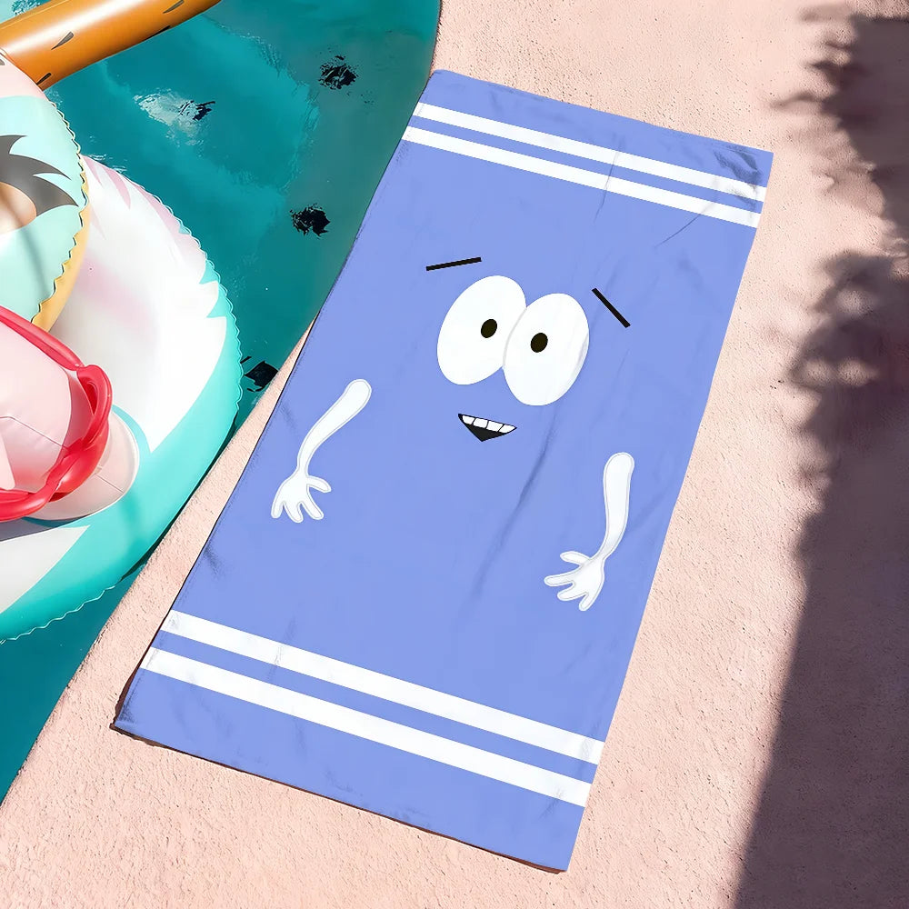 Cute Cartoon Beach Towel – Quick Dry, Soft, Large | Yoga & Swim