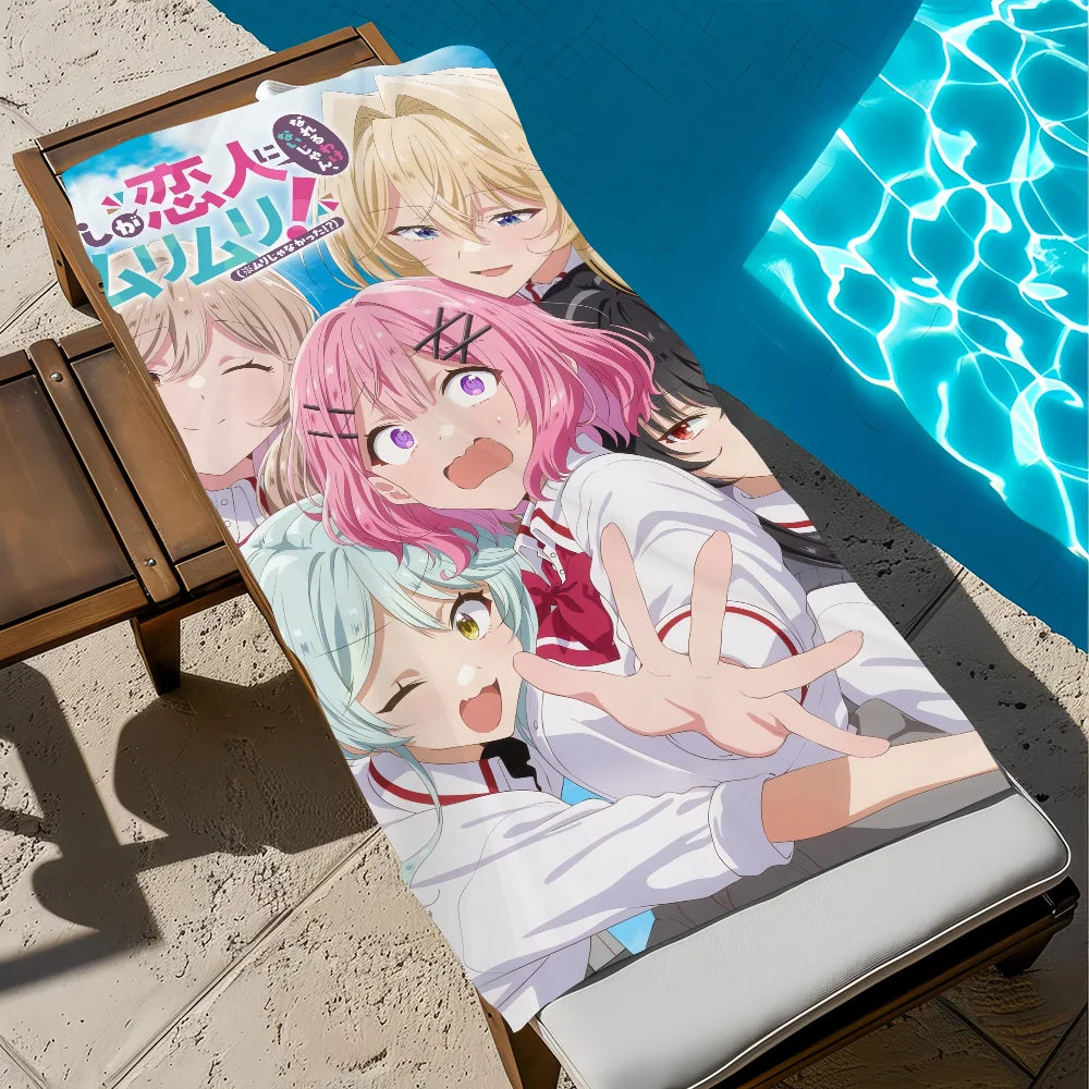 Anime Quick-Dry Beach Towel – Soft Pool Towel for Travel & Gym Anime Beach Towel Peaceful Pleasures Health and Wellness z3 STJ150x260CM