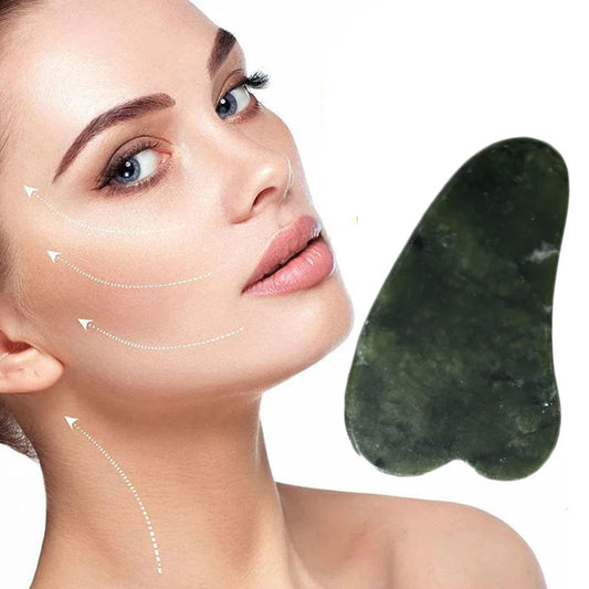 Jade Gua Sha Board Set – Heart-Shaped Face & Body Scraper Gua Sha Scraping Tool Oasis Select