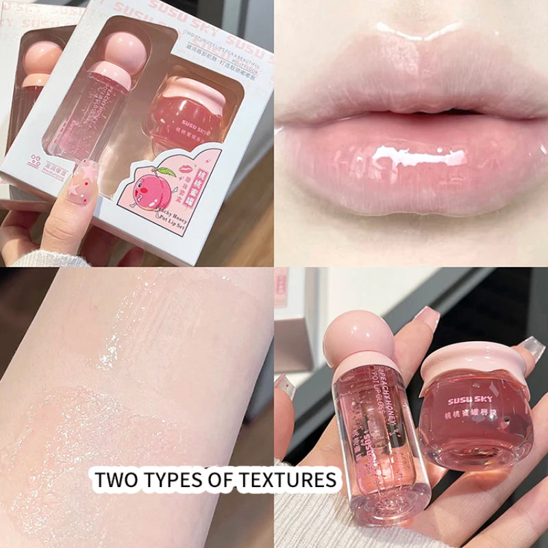 Peach Honey Jar Lip Balm Kit – Moisturizing & Nourishing