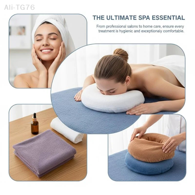 U-Shaped Microfiber Face Cradle Cover | Massage Headrest Pillow