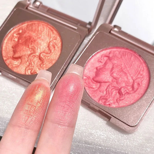 Rose Pink Shimmer Blush Palette | Natural Glow Blusher 6g Blush Palette Peaceful Pleasures Health and Wellness