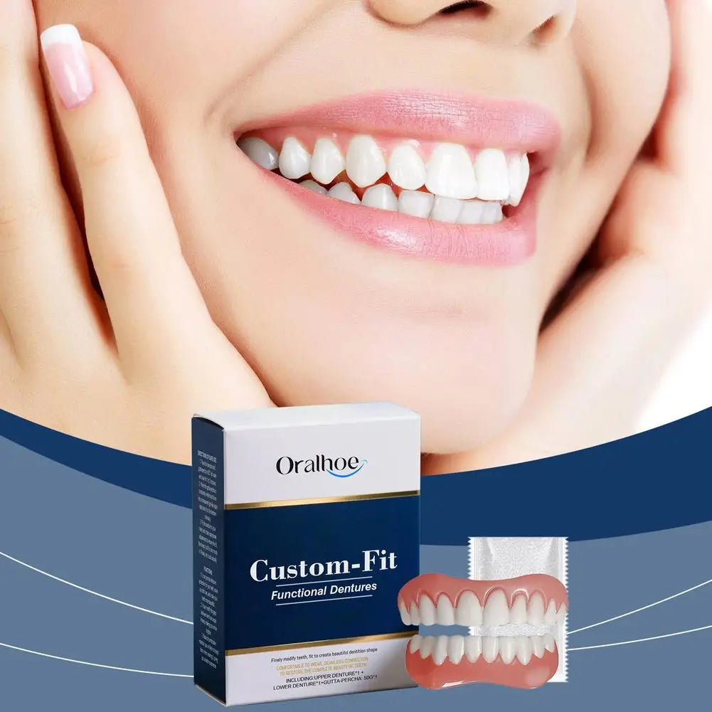 Silicone Temporary Denture Kit – Upper & Lower Whitening Set