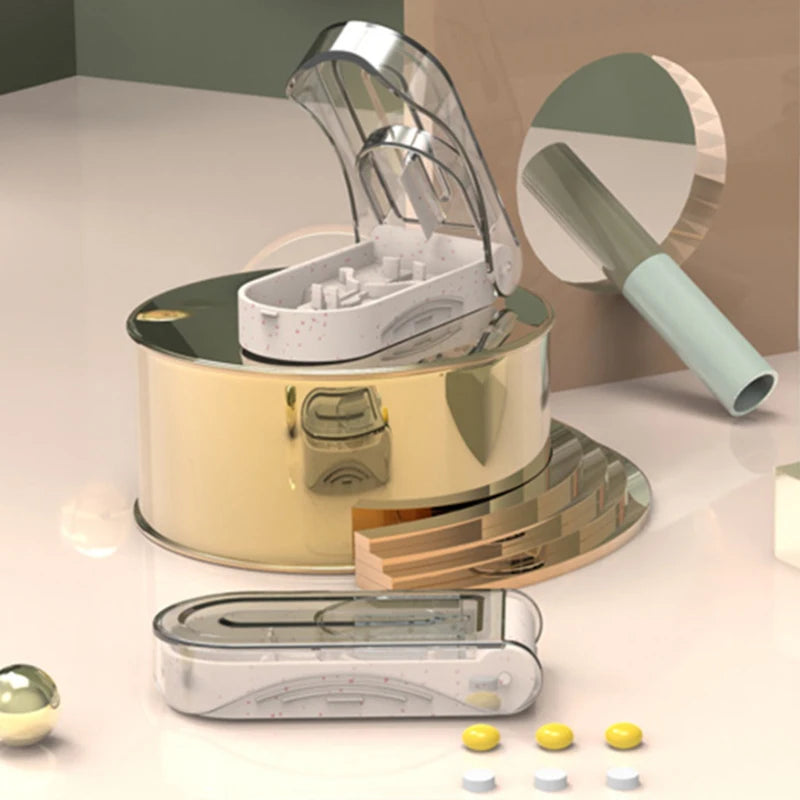 1pcs Portable Pill Cutter Splitter Divide Medicine Storage Tablet Splitters Cut Slicer Home Pill Cases Dispenser Pill Box Peaceful Pleasures Health and Wellness