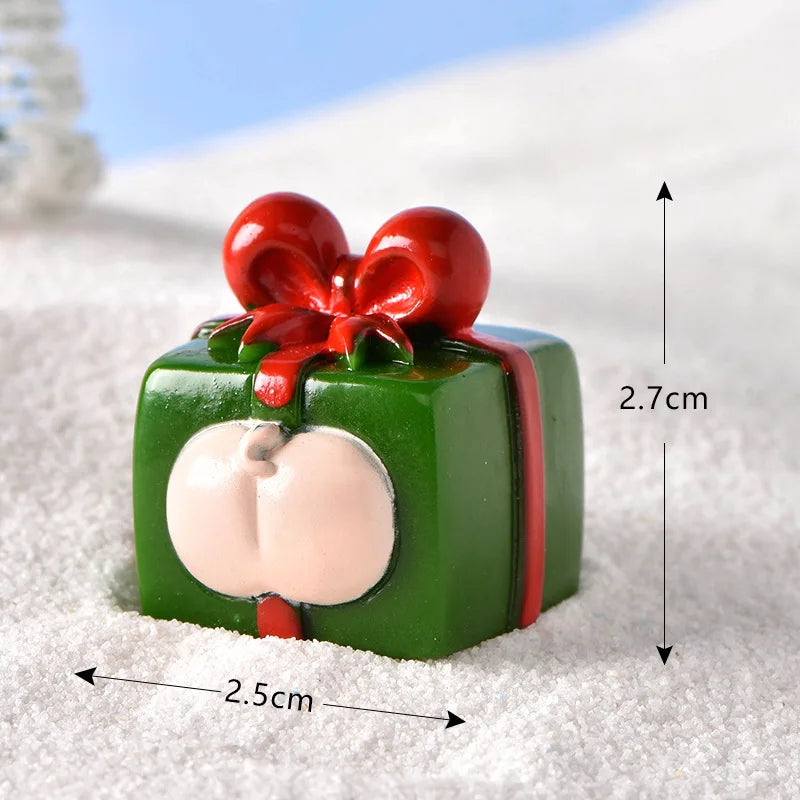 1Pcs Mini Christmas Decoration Santa Claus Snowman Moon Star Miniatures for Terrarium, Fairy Garden Figurines Home Decoration Peaceful Pleasures Health and Wellness 12