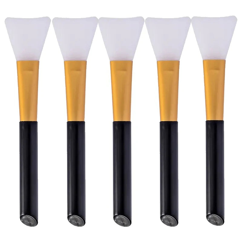 Silicone Facial Mask Brush Set – Soft, All Skin Types 1–5 Pack
