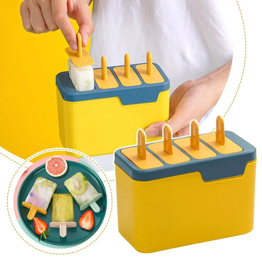 4-Cell Popsicle Mold Set – Easy-Release DIY Ice Pop Maker Popsicle Mold Set Oasis Select