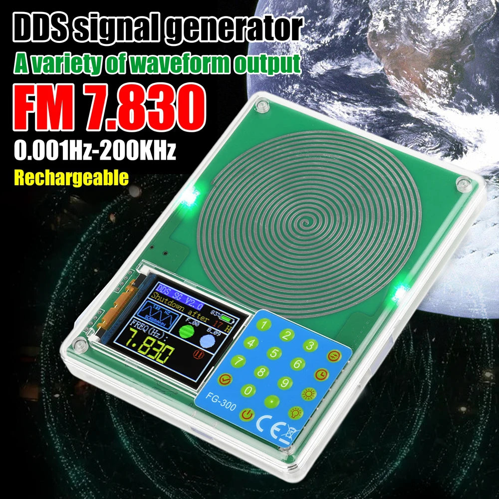 FG300 DDS Schumann Wave Generator 0.001Hz-200KHz Module Sine Square Triangle Sawtooth USB Type C 5V Signal Generator Peaceful Pleasures Health and Wellness
