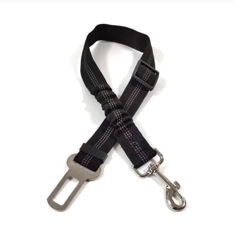 Dog Car Harness Set | Retractable Seatbelt Tether & Folding Bowl