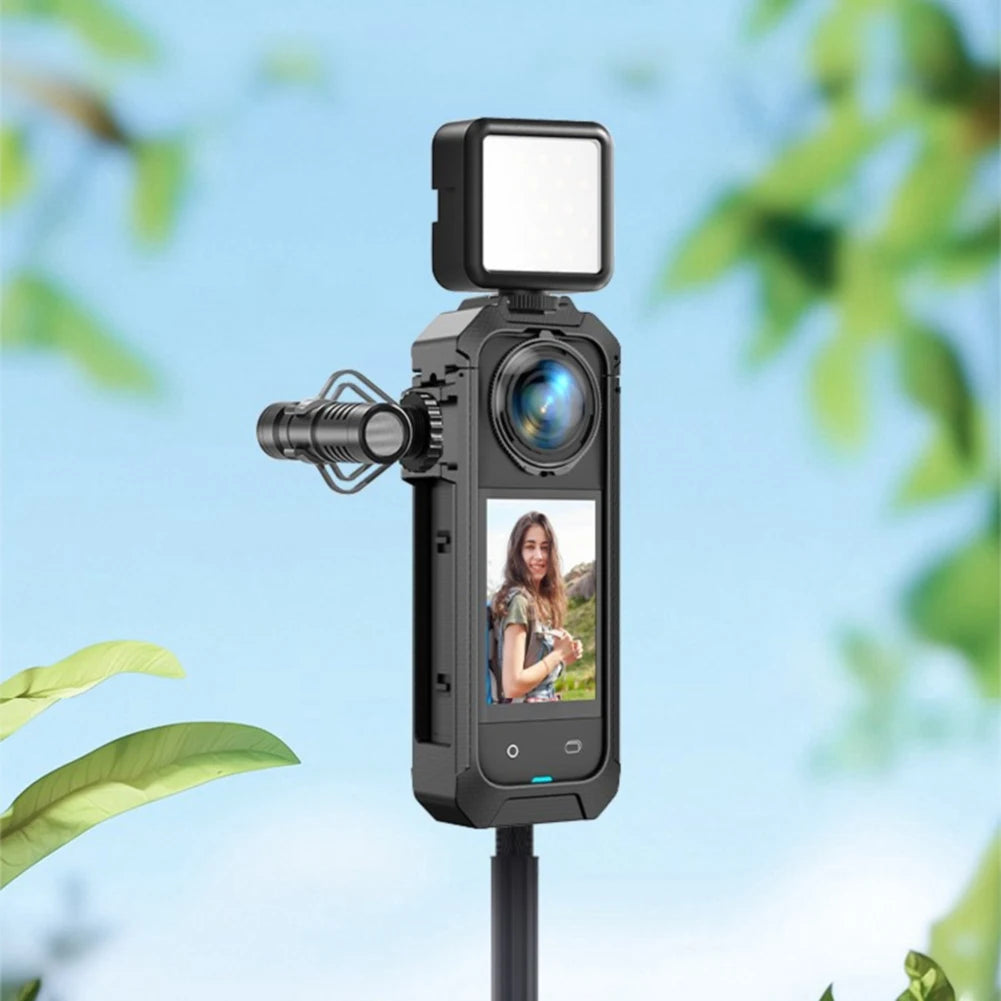 Insta360 X5 Protective Frame – Magnetic Quick Release & Cold Shoe Peaceful Pleasures Health and Wellness