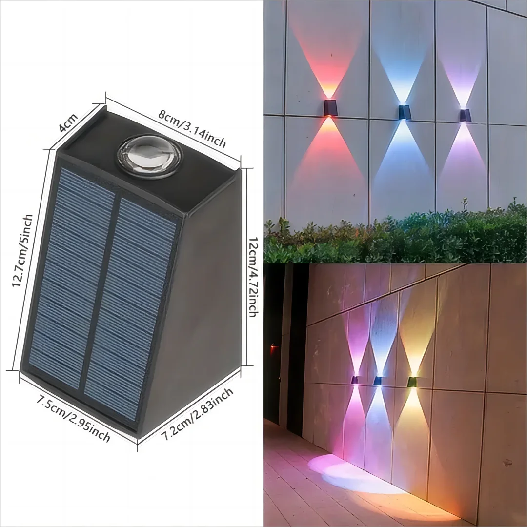 Solar Outdoor Wall Washer Light – Waterproof Garden Mood Lighting