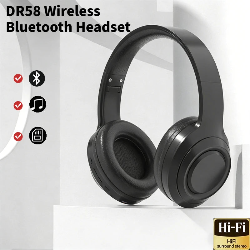Bluetooth 5.3 Headsets Gaming Headphones Dual Mode Wireless Earphones Foldable Noise Reduction Music Headsets For iPhone Xiaomi Peaceful Pleasures Health and Wellness
