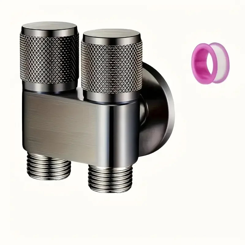 Stainless Steel Toilet Angle Valve | 1 Inlet 2 Outlet Water Tap