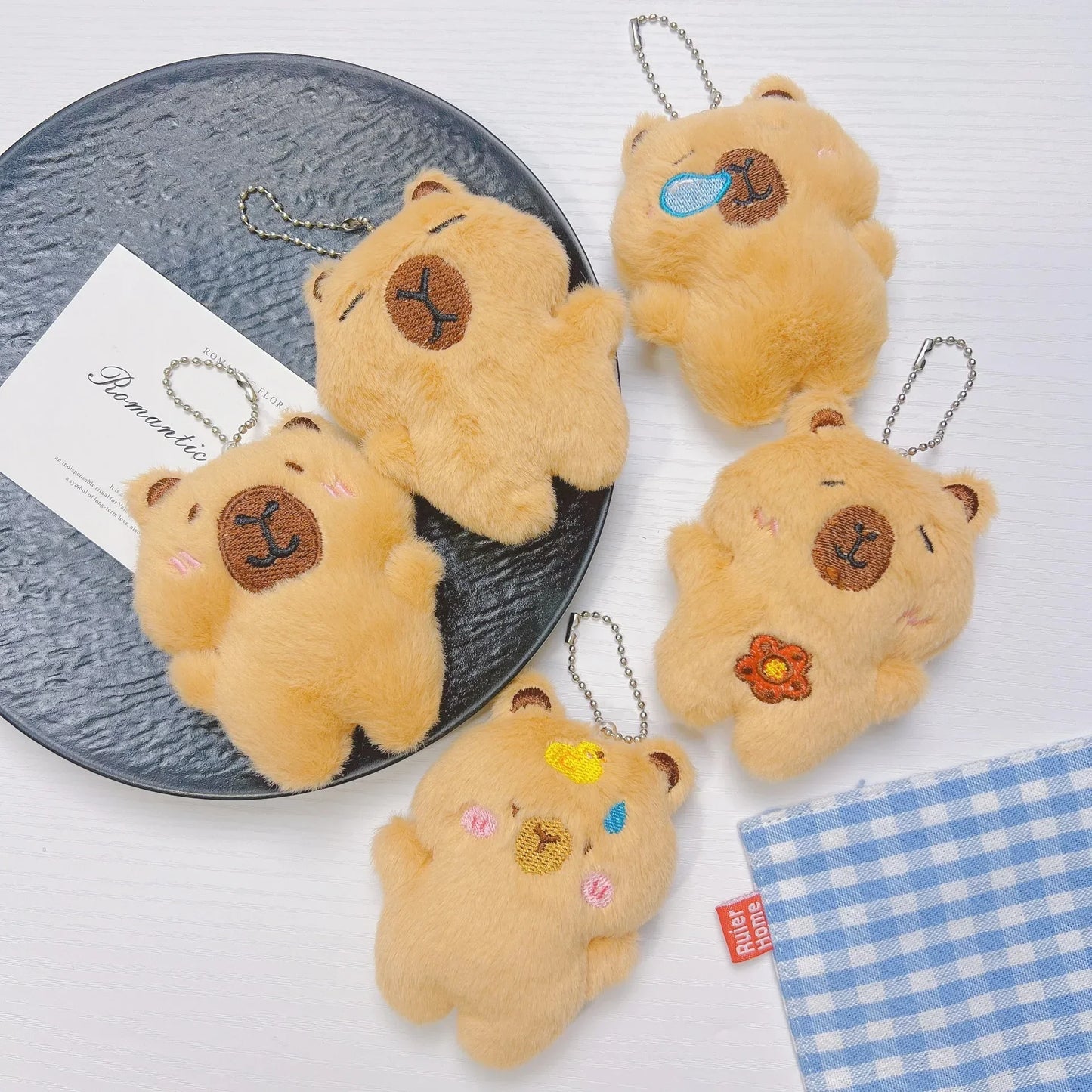 Capybara Plush Keychain – Squeaky Cute Bag Charm | 1–10 PCS