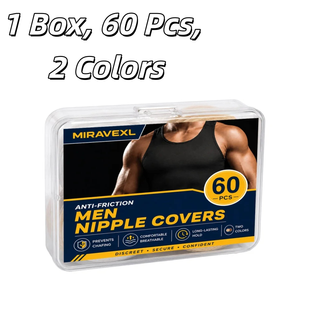 Nipple Covers Men, Anti-Chafing Nipple Covers for Men, No-Show Mens Nipple Guard Tape for Running, Sports, and Daily Wear Peaceful Pleasures Health and Wellness 1BOX