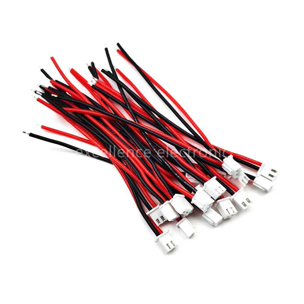 100/50/20/10/5sets JST 2.54 XH 2-Pin Male Female Connector Plug with Soft Silicone Wires Cables 100MM Peaceful Pleasures Health and Wellness