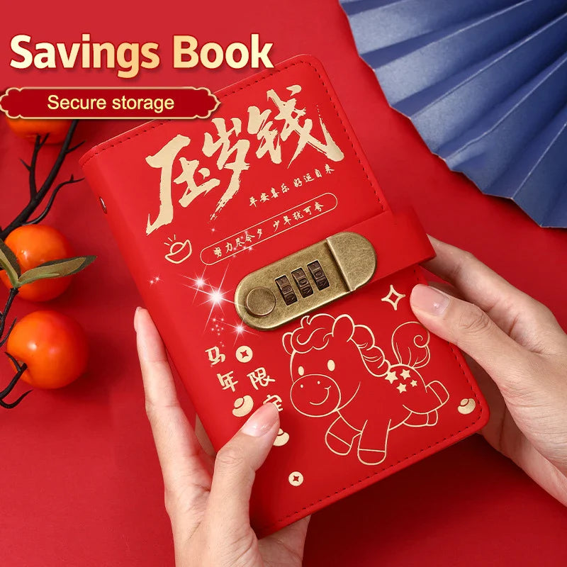 100 Envelope Money Saving Binder with Password Lock | PU Budget Book