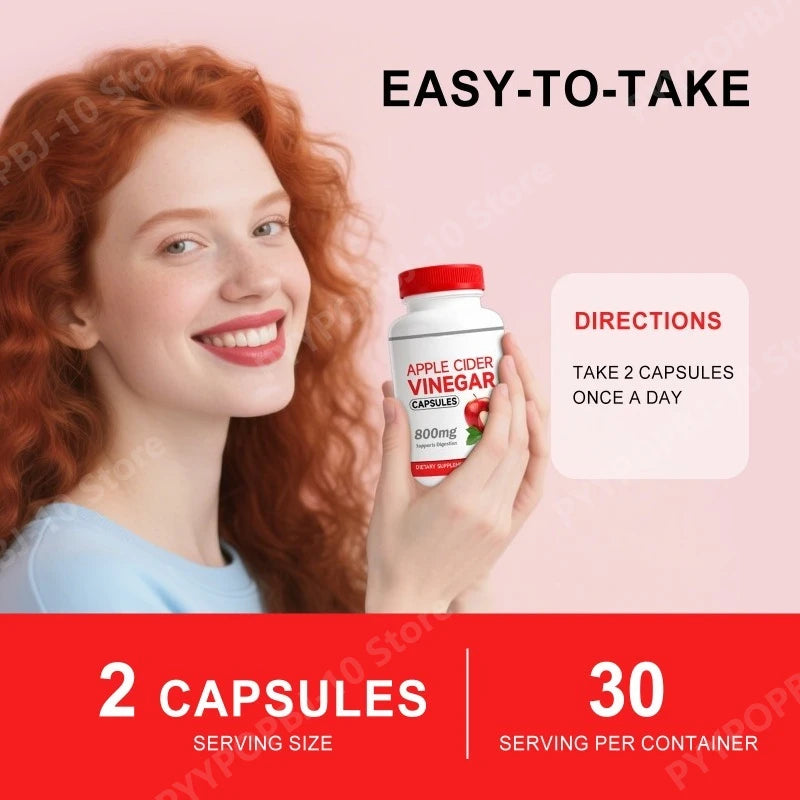 Apple Vinegar Capsules Daily Nutrients Mild Ingredients Balance Maintenance Dietary Supplement Peaceful Pleasures Health and Wellness