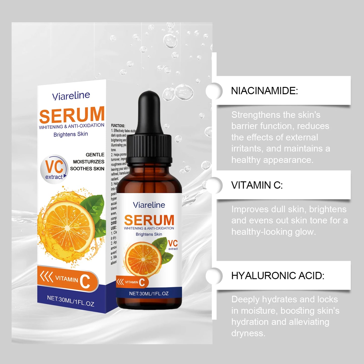Viareline Vitamin C Facial Serum – Brighten & Fade Acne Marks