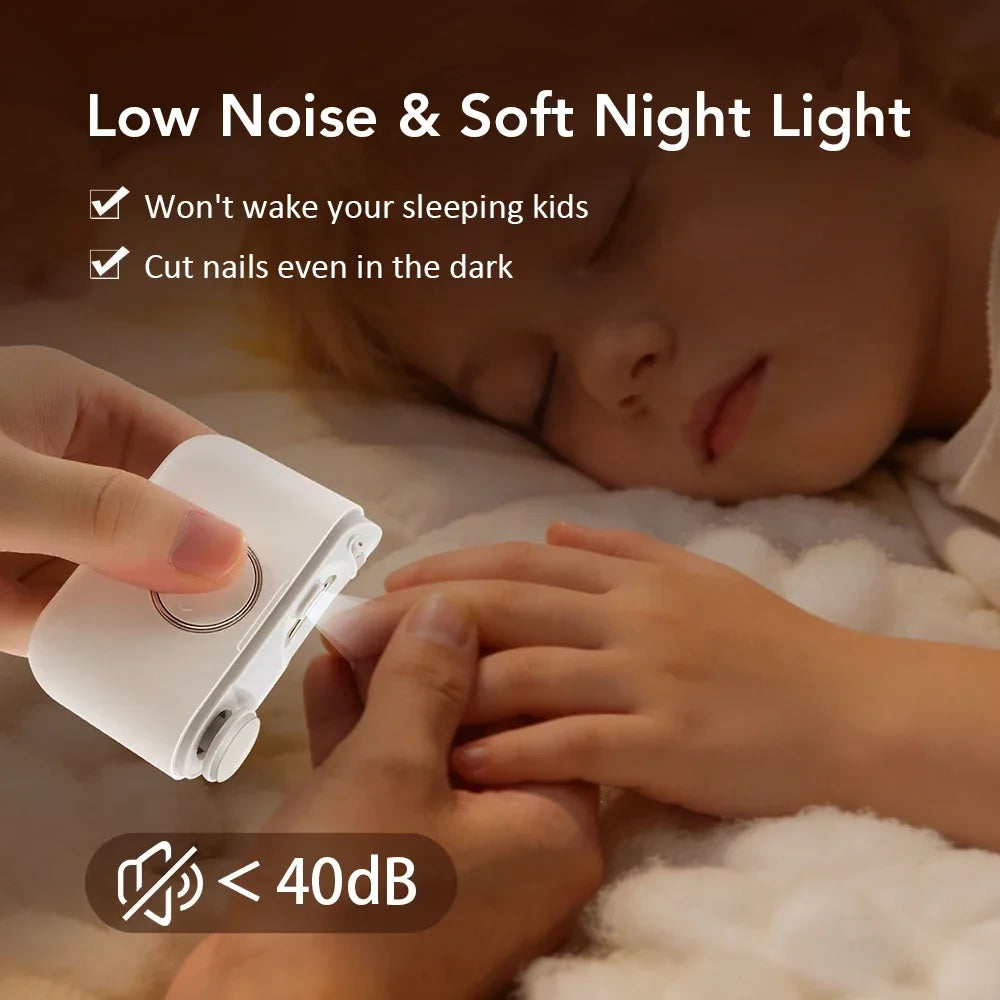 2-in-1 Electric Nail Clipper & Polisher | LED, Dual Heads, Kids & Adults